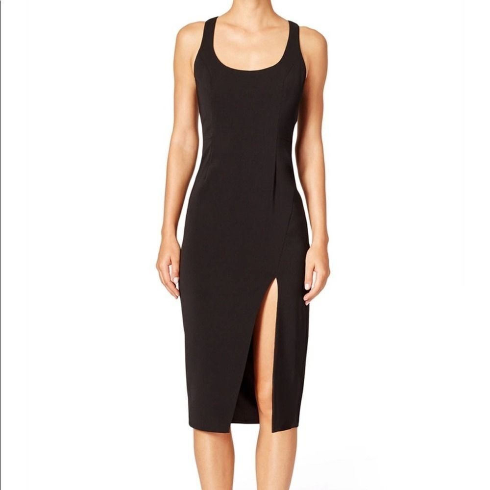 Jay Godfrey black midi cocktail little black dress